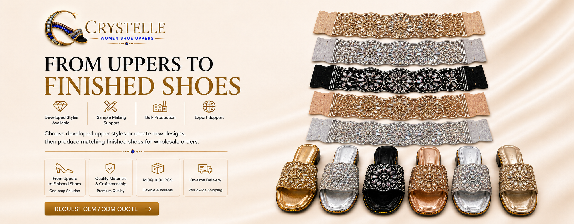 From uppers to finished shoes banner