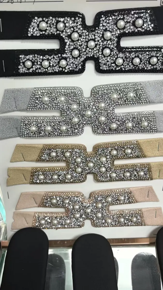 Rhinestone shoe upper style reference for custom footwear