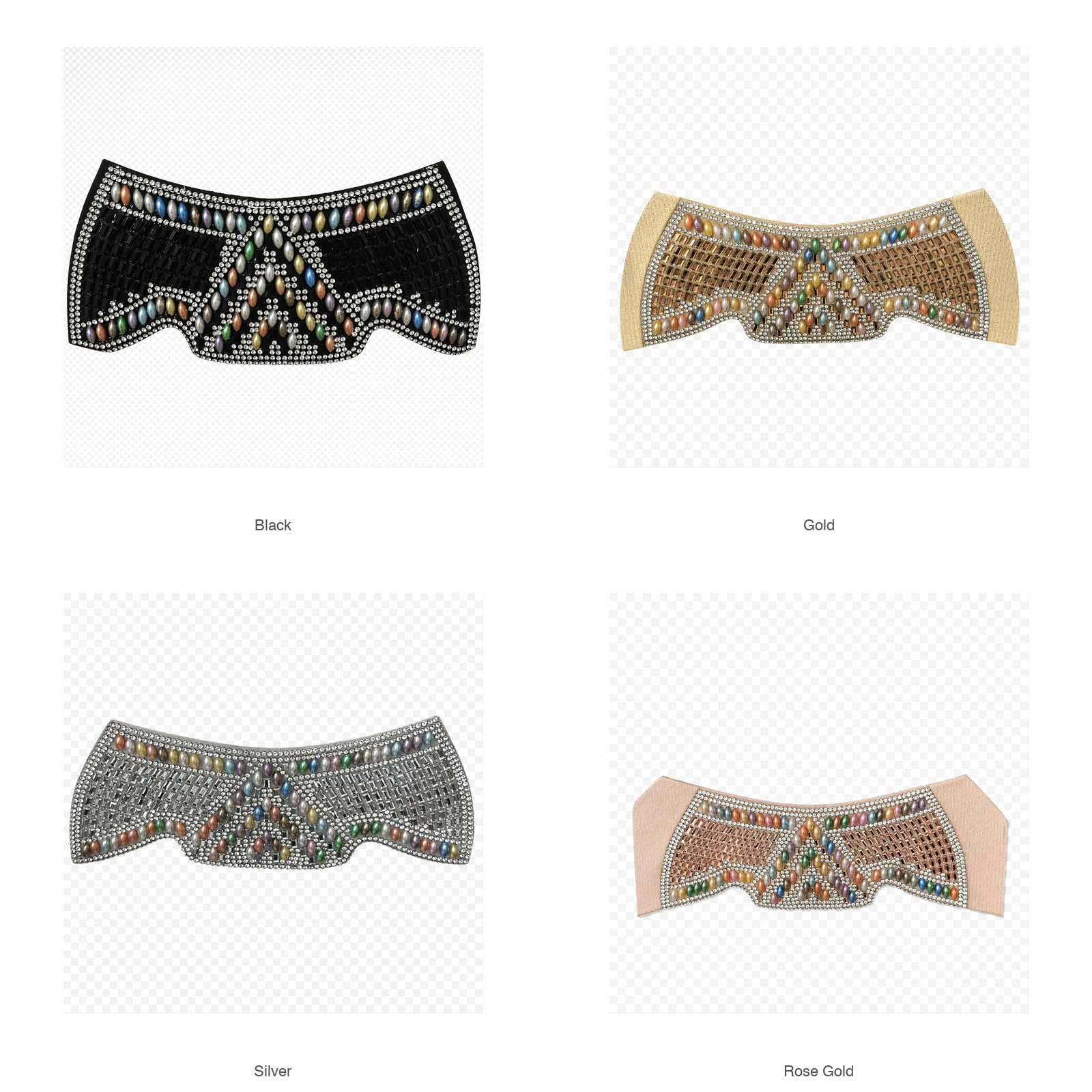 Colorful Rhinestone Shoe Upper – 4 Colors