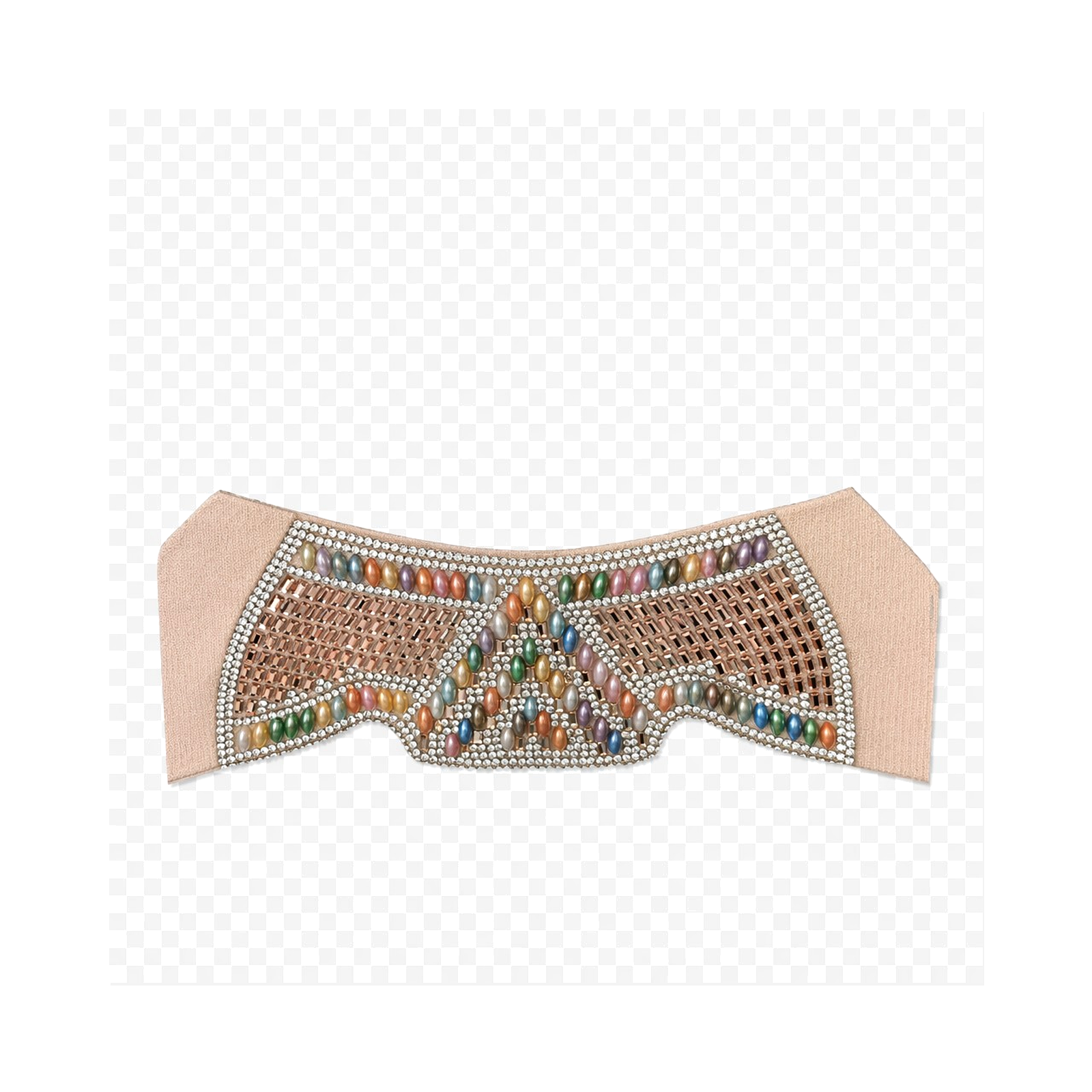 Rose gold colorful rhinestone shoe upper