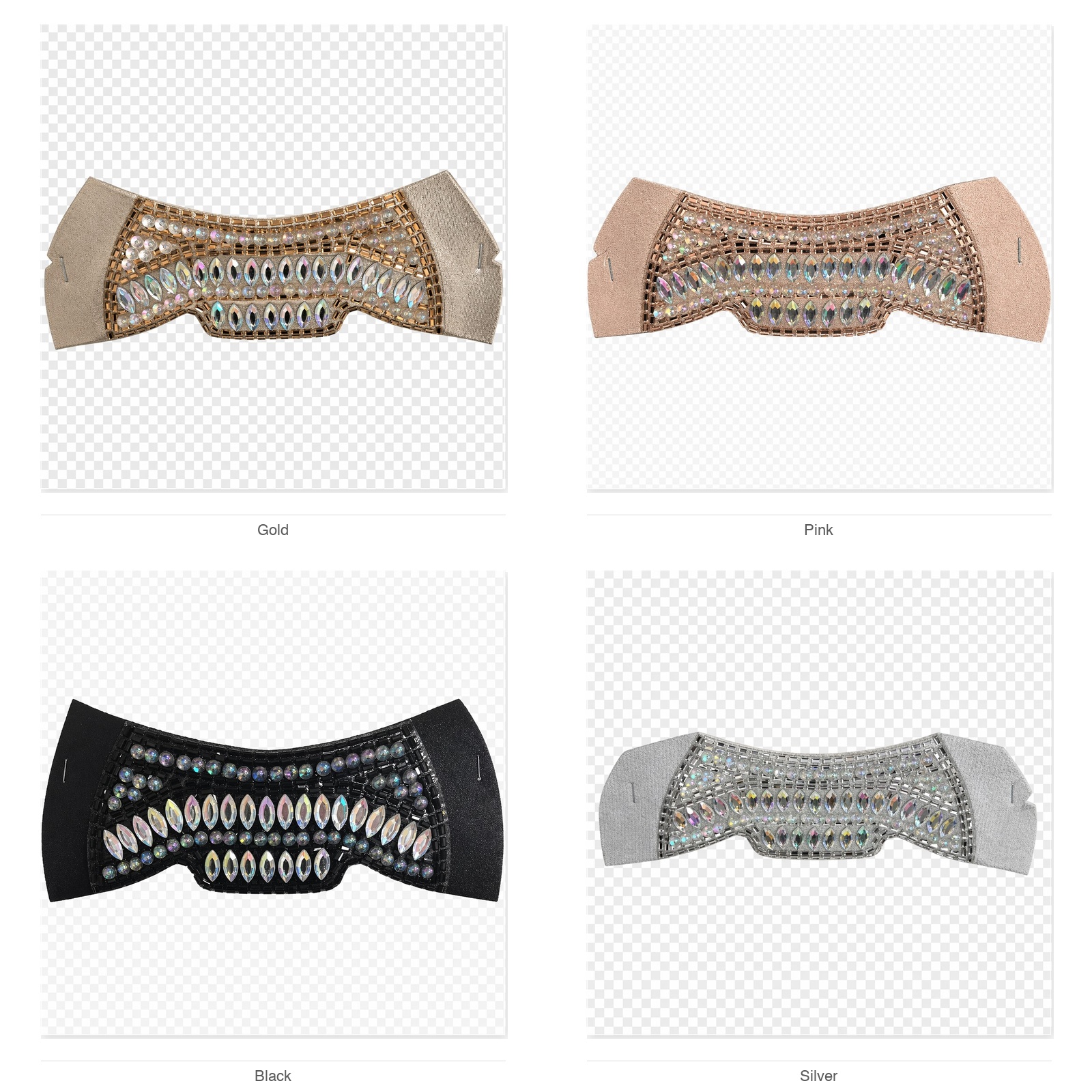 Rhinestone Crystal Band Shoe Upper – 4 Colors Available