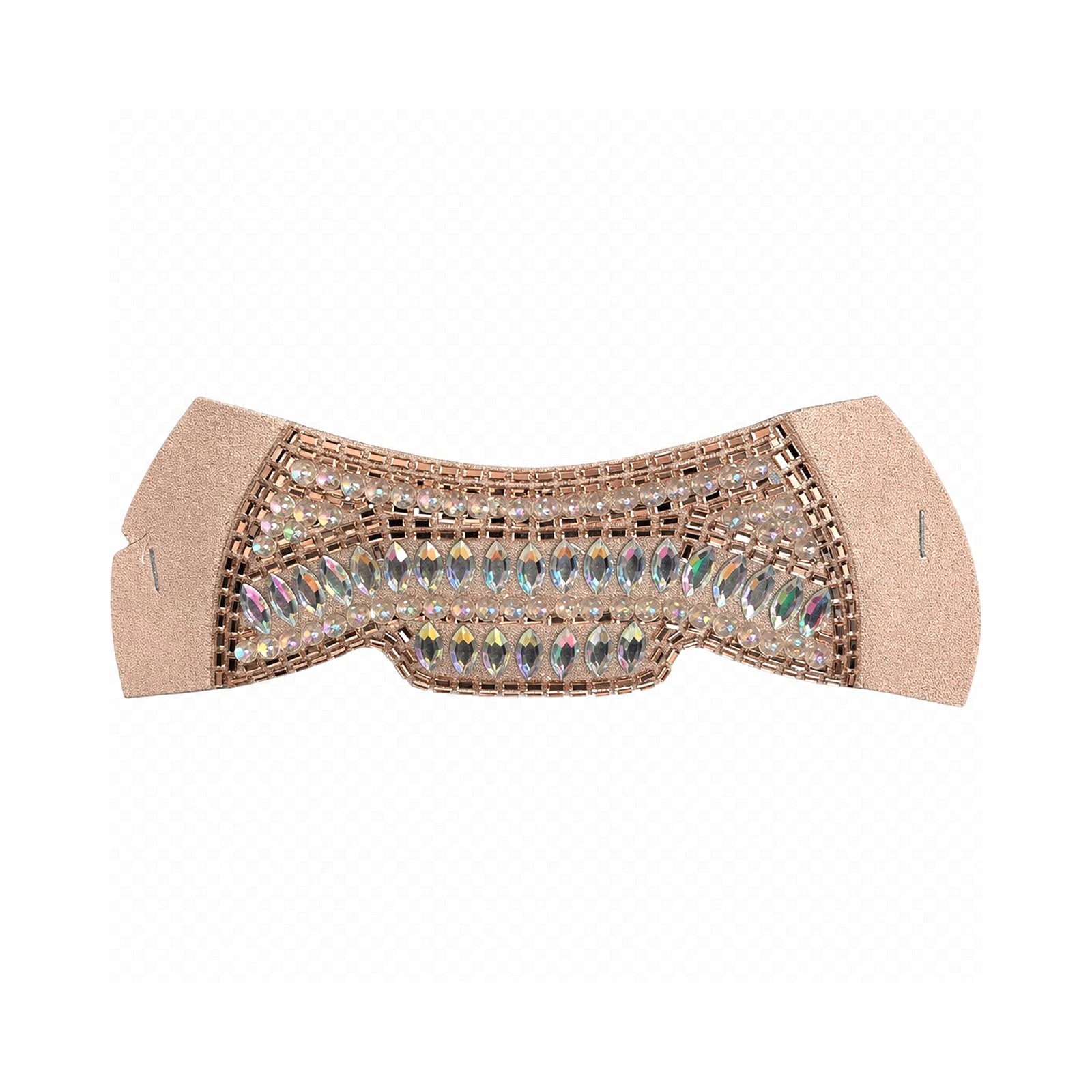 Pink rhinestone crystal band shoe upper