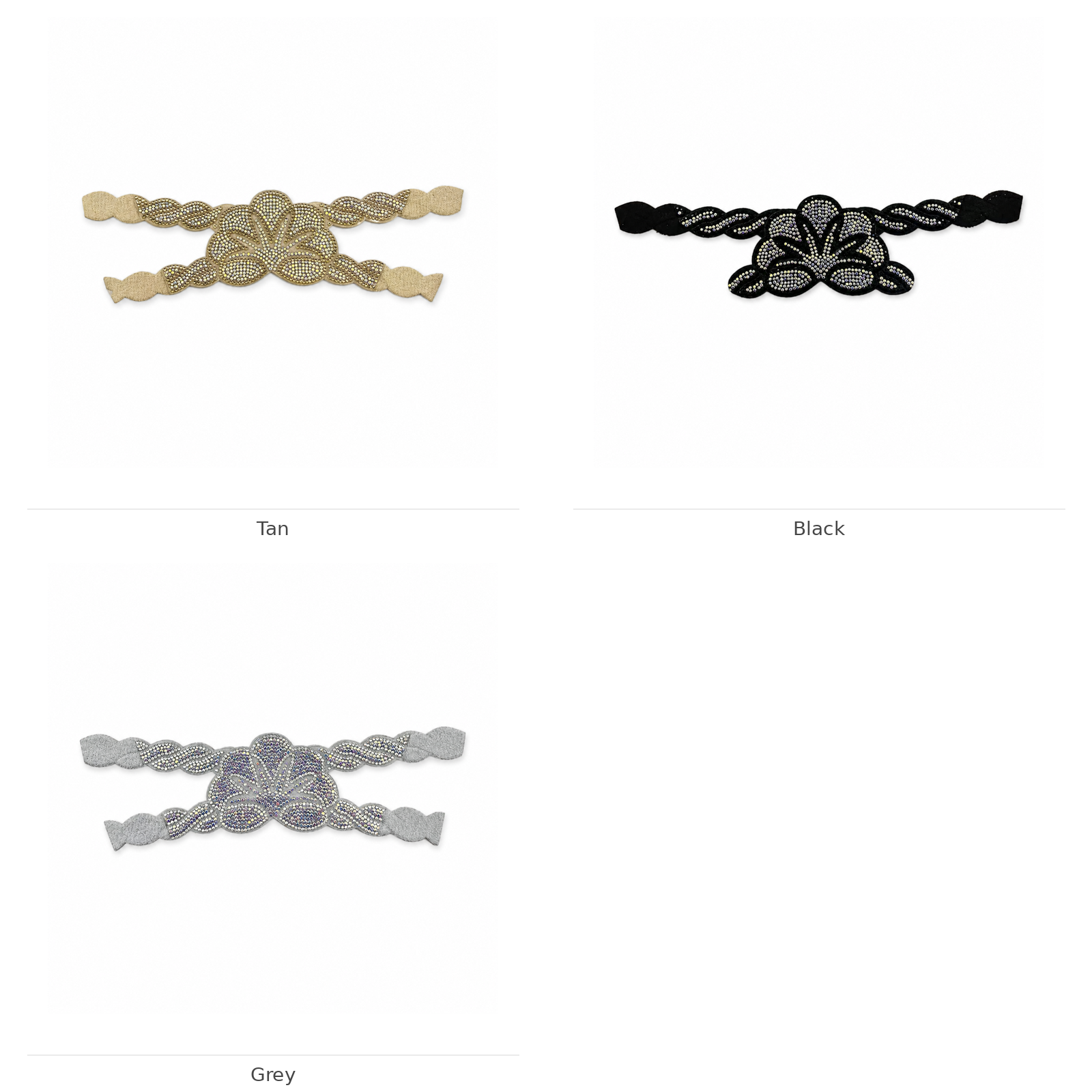 Three colors rhinestone flower band shoe upper – 3 colors